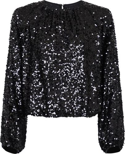 Blusar/Skjortor - Iris fall sequins blouse – black